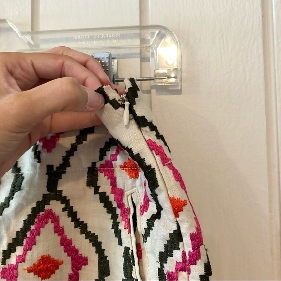 LOFT Beige Embroidered Linen The Riviera Shorts - Picture 5 of 10